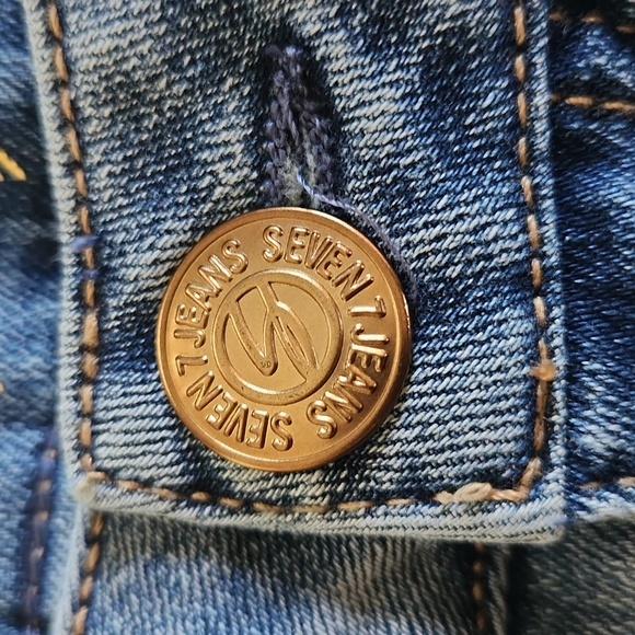 SEVEN7 WEEKEND BOYFRIEND WOMENS JEANS WASHED LIGHT BLUE SIZE 12 NEW/TAGS - Picture 10 of 16